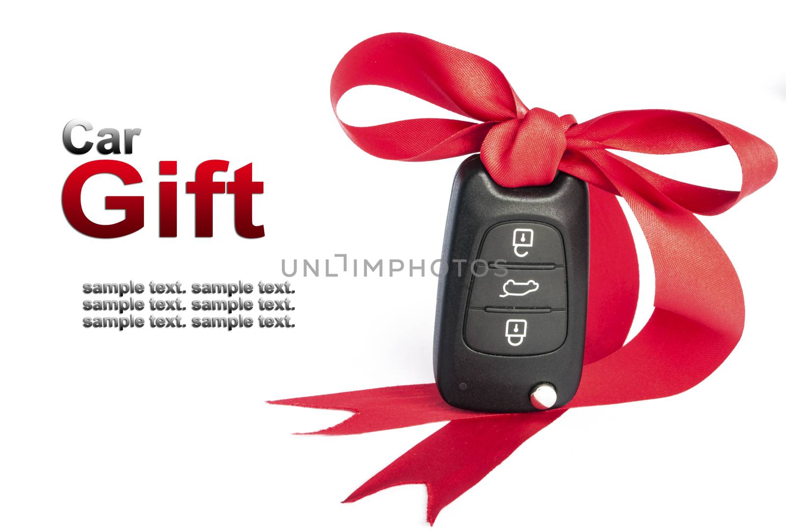 Gift key concept with red Bow and space for text by maxmitzu