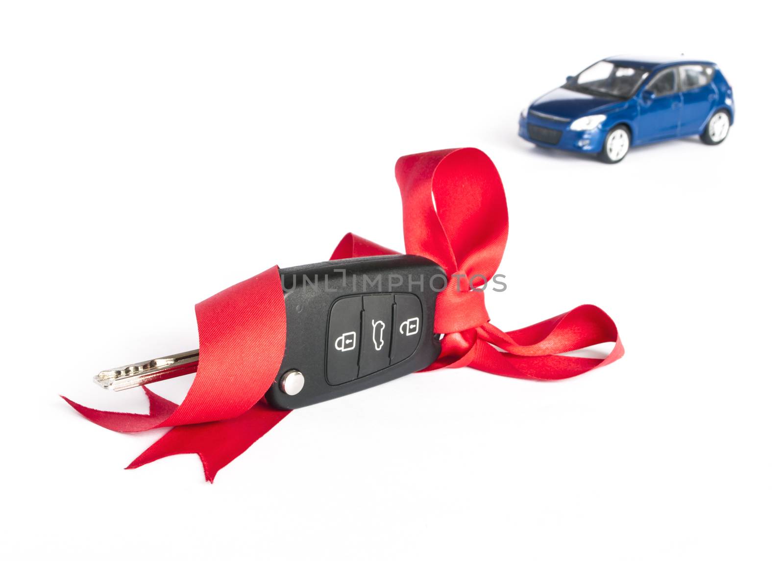 Gift car concept with red Bow by maxmitzu