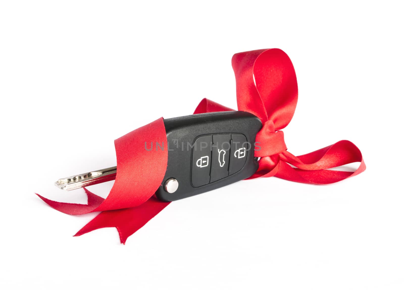 Gift key concept with red Bow and space for text by maxmitzu