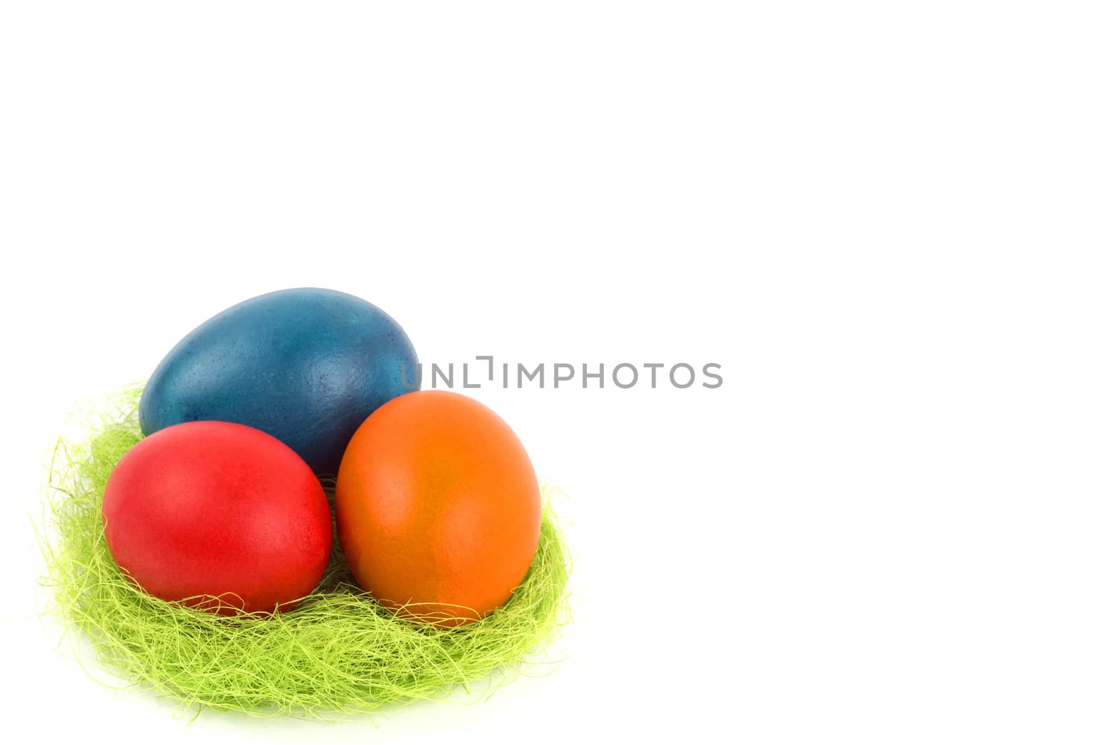 Easter eggs in the nest, a easter background