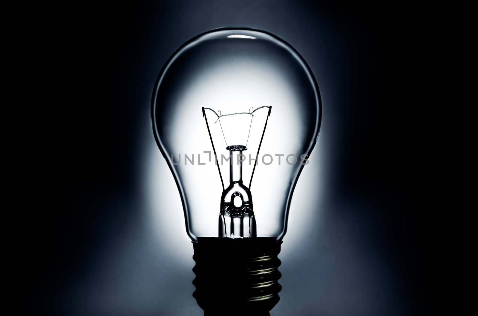 Electric light bulb with dark background by martinm303