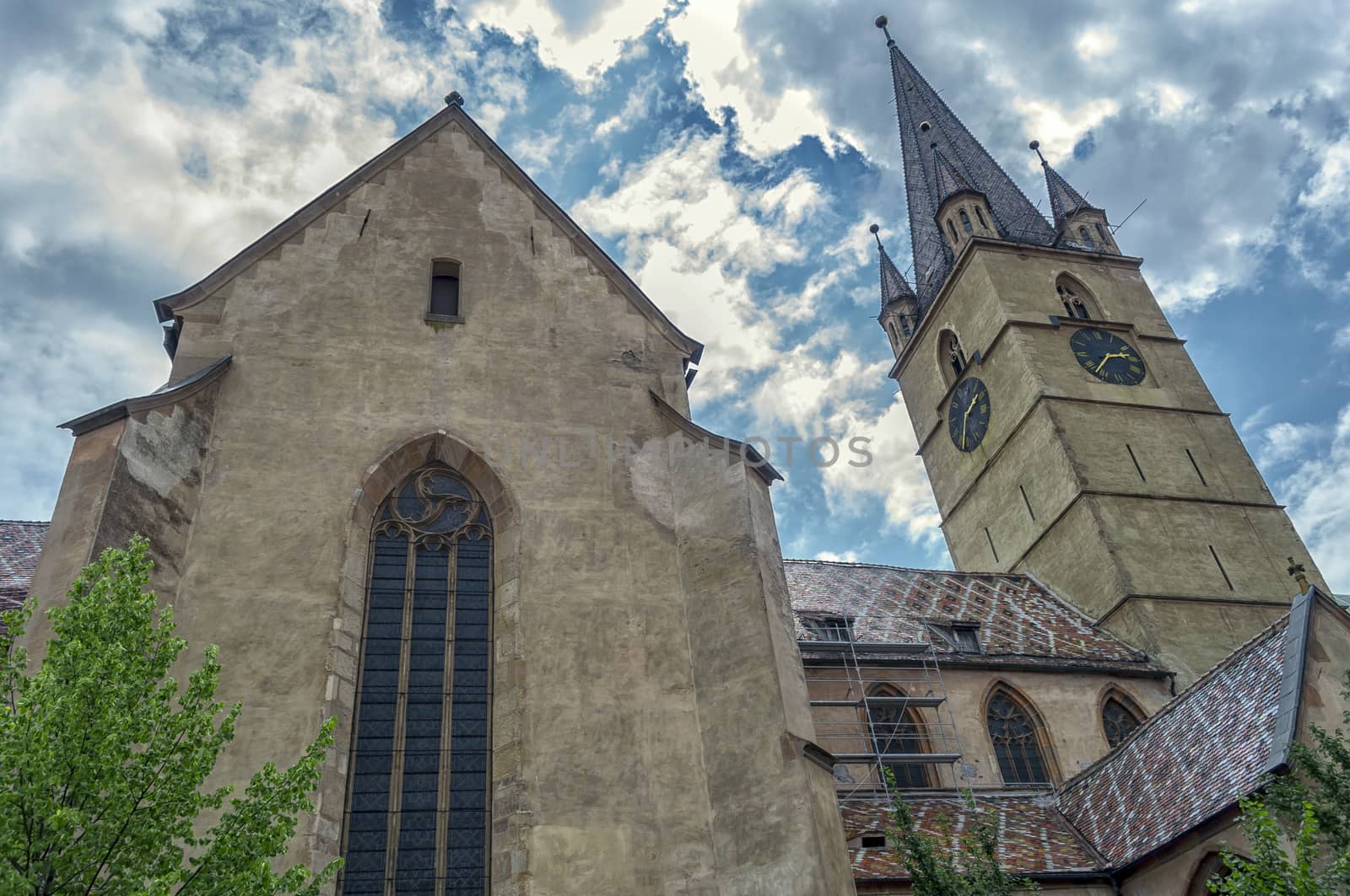 Gothic cathedral in centre of Sibiu, european capital of culture 2007