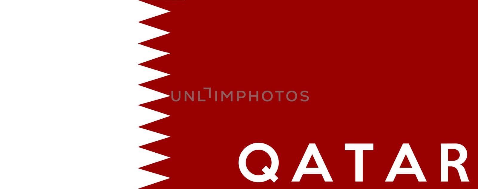 very big size illustration country flag of Qatar