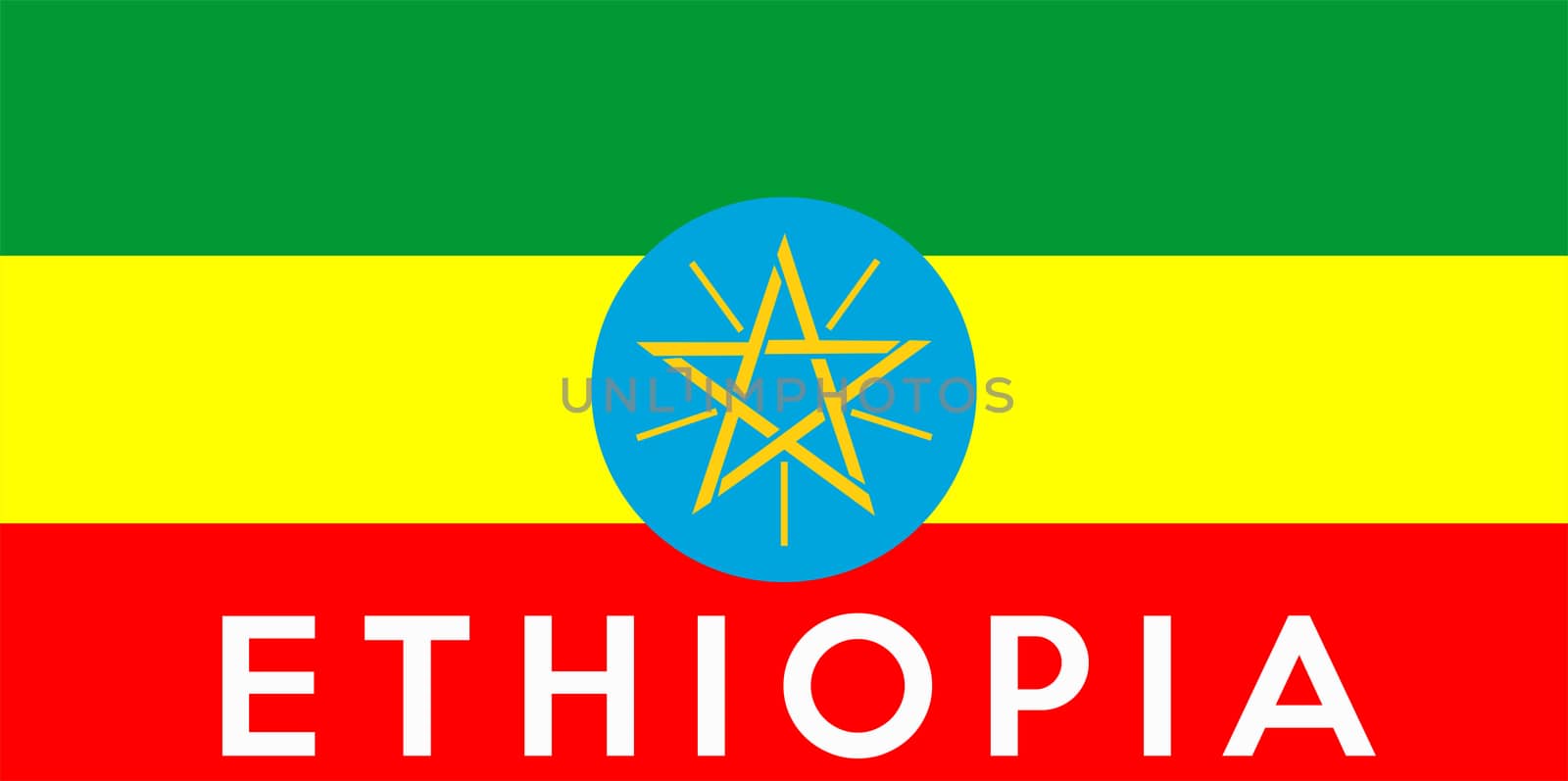 very big size illustration country flag of ethiopia