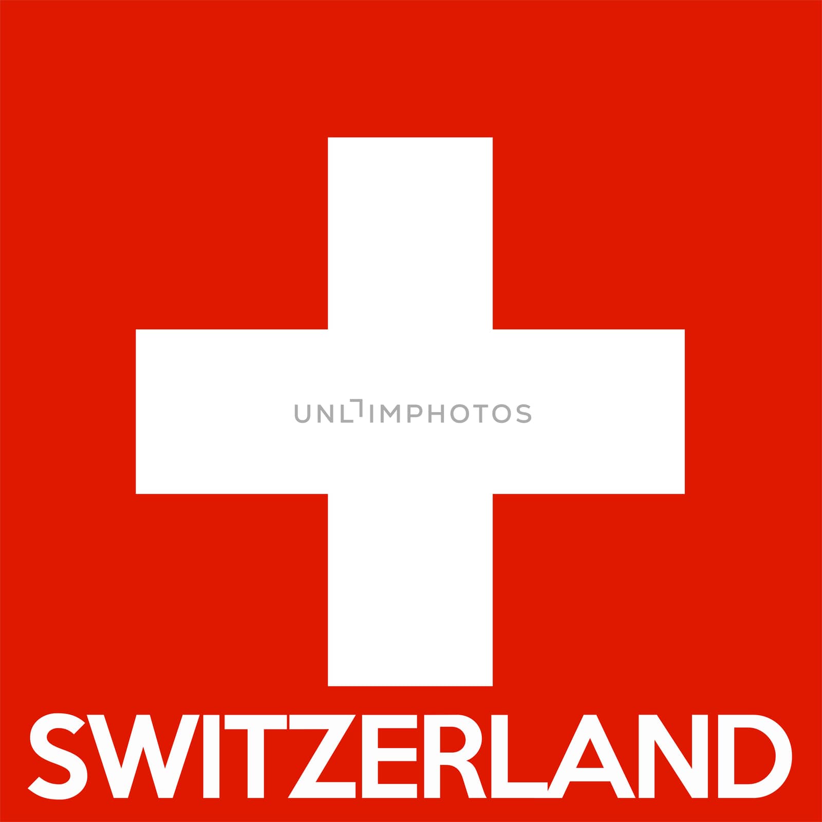 very big size illustration country flag of Switzerland