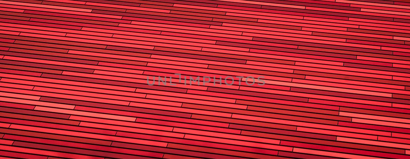 Architecture Background Pattern Of Multi-Colored Red Tiles