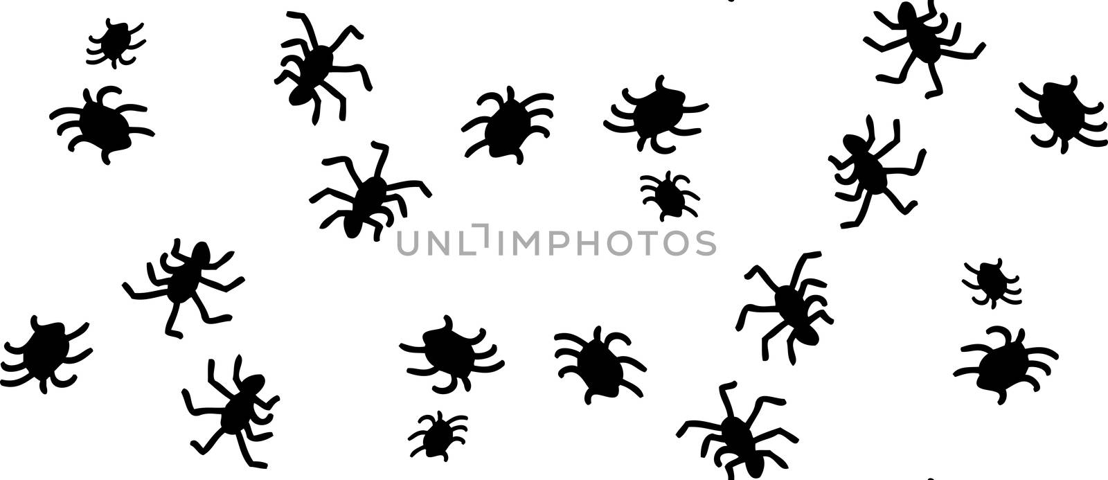 Seamless Silhouette Spiders by TheBlackRhino