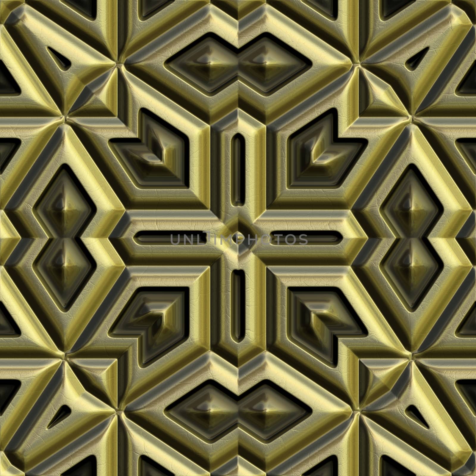Seamless tileable decorative 3d abstract background pattern.