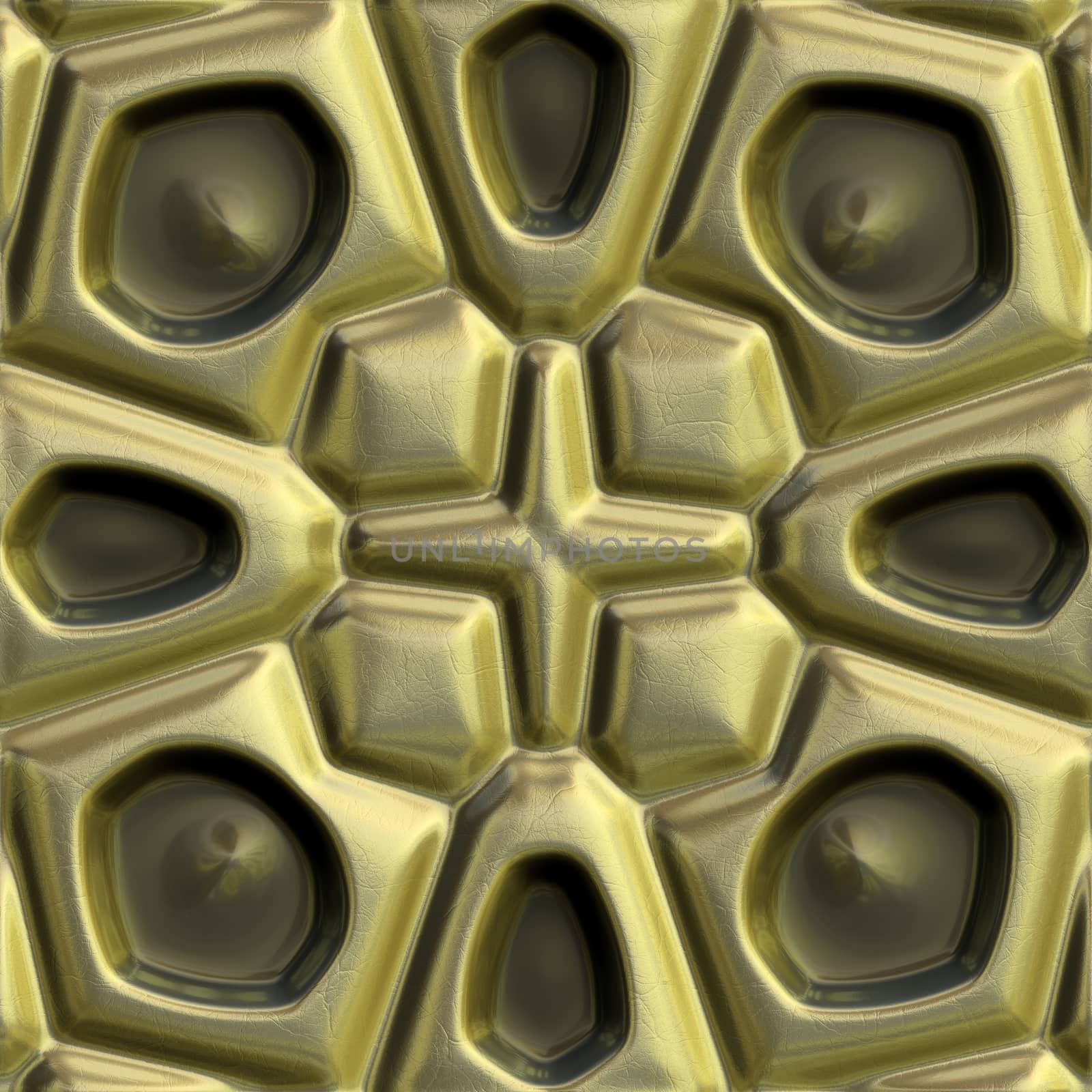 Seamless tileable decorative 3d abstract background pattern.