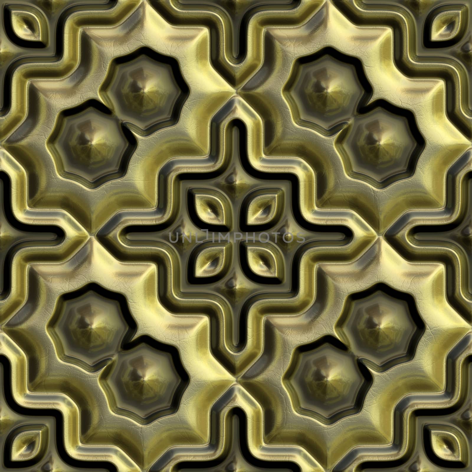 Seamless tileable decorative 3d abstract background pattern.