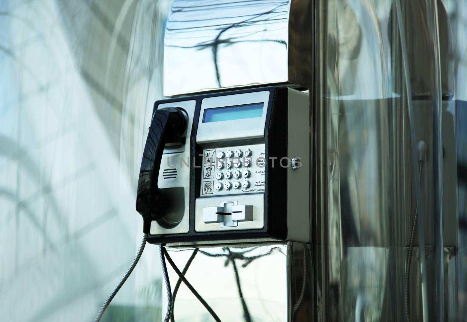 The public phone in Dubai International Airport