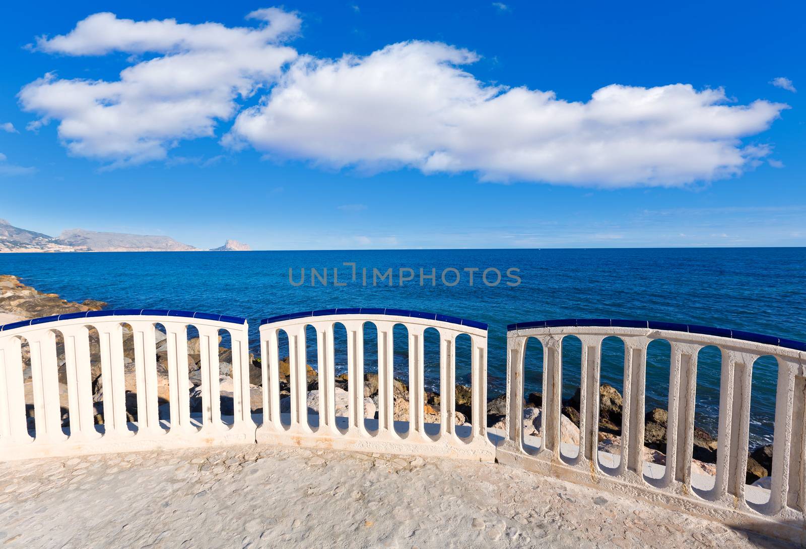 Altea beach balconade typical white Mediterranean village Alican by lunamarina