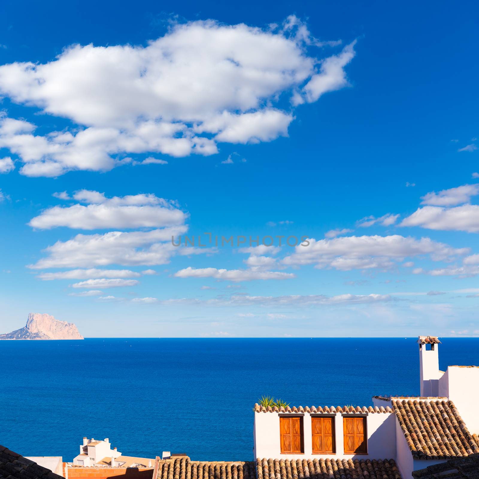 Altea old village in white typical Mediterranean at Alicante by lunamarina