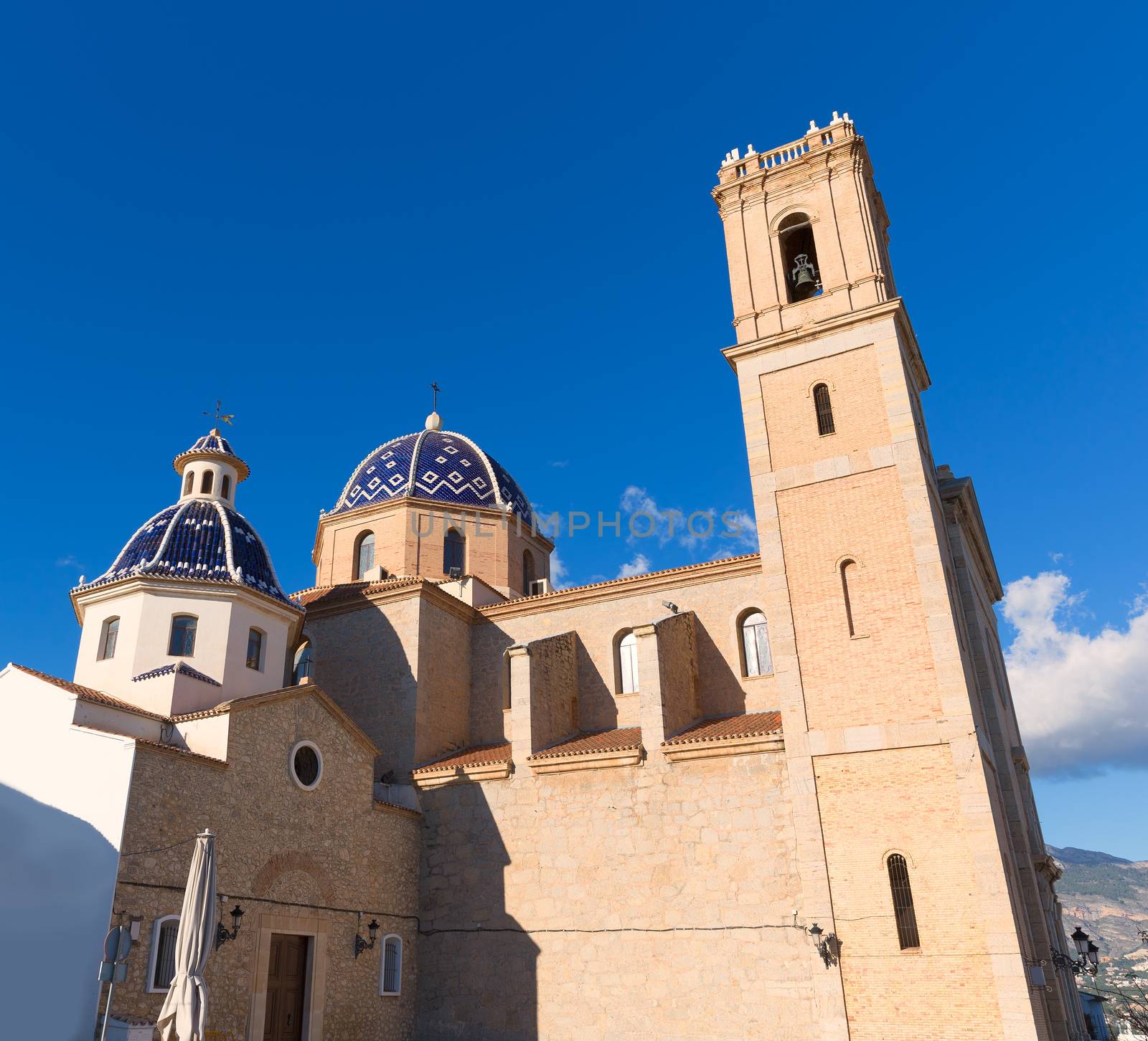 Altea old village Church typical Mediterranean at Alicante by lunamarina