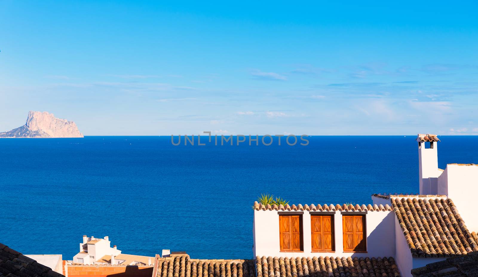 Altea old village in white typical Mediterranean at Alicante by lunamarina