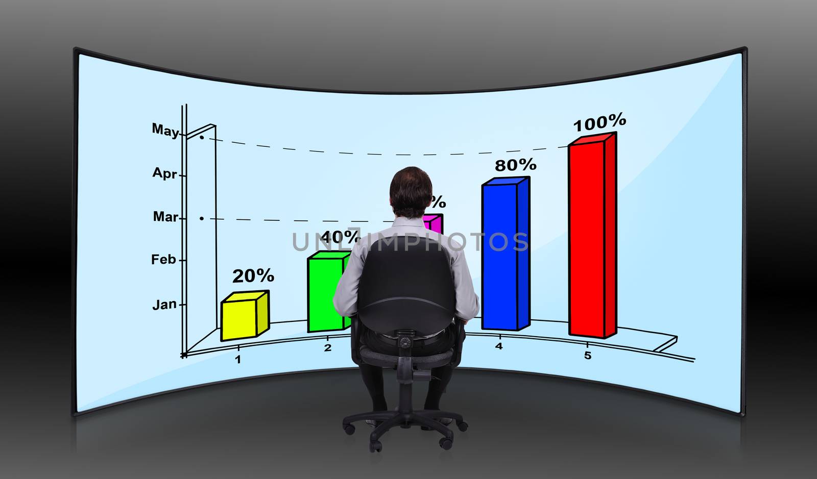 businessman looking at chart by vetkit