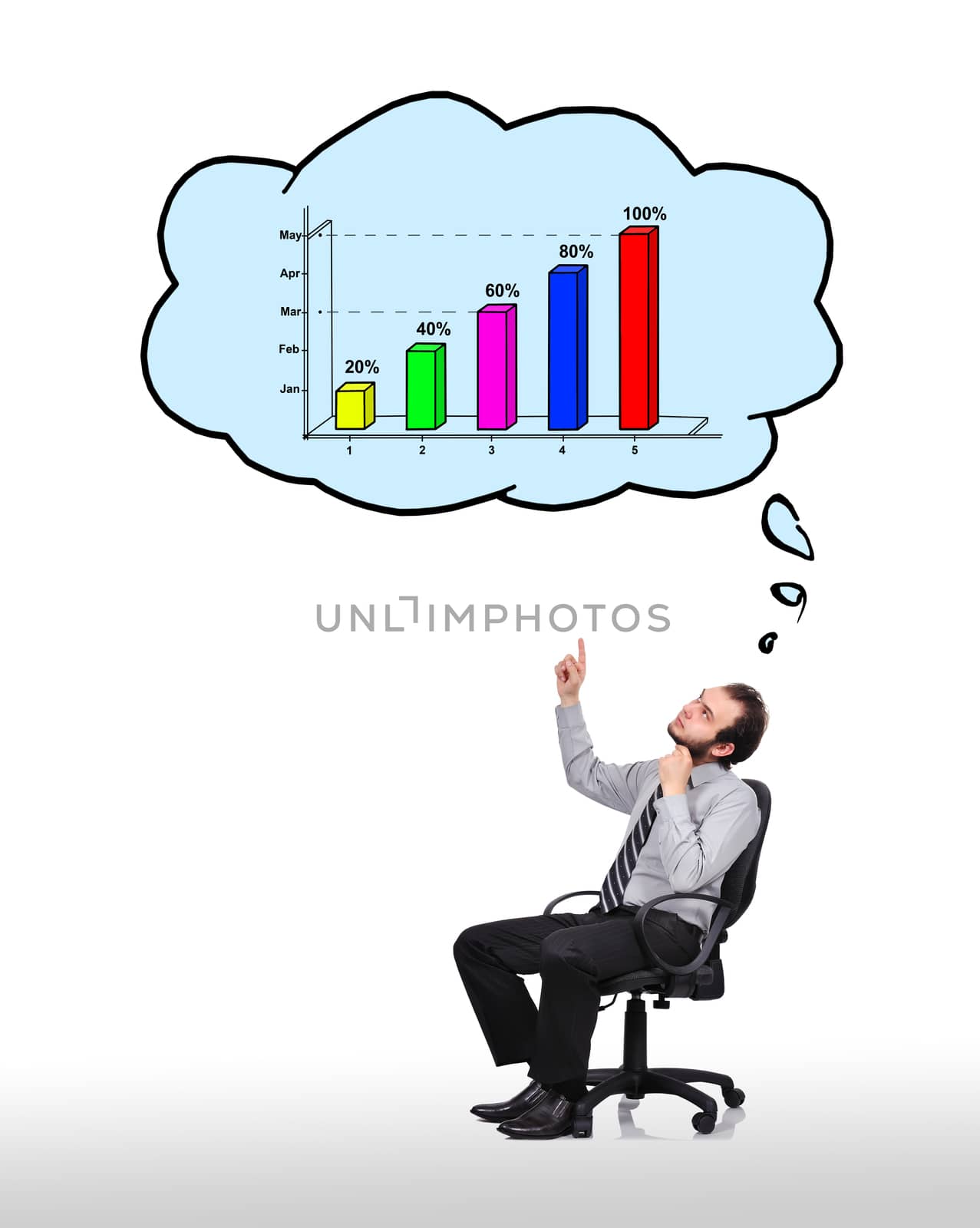 businessman pointing to chart by vetkit