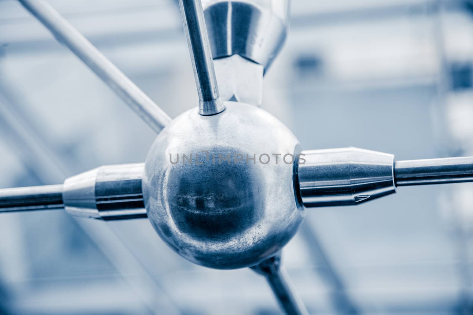 Close-up of Modern Architectural Skylight Structure Details from Indoor a Building