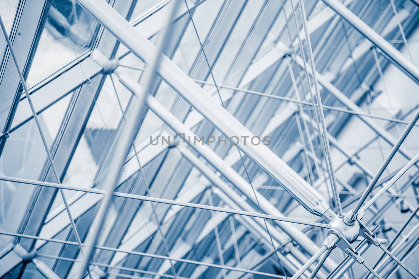 Modern Architectural Skylight Structure Details from Indoor a Building