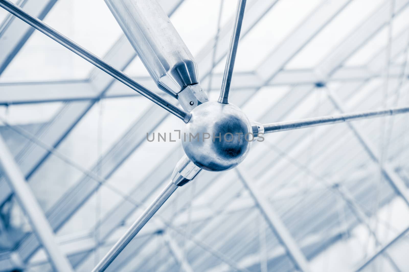 Modern Architectural Skylight Structure Details from Indoor a Building