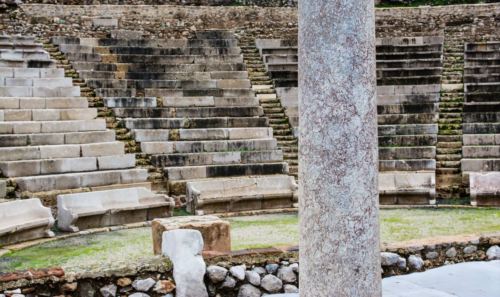 Ruins of small Epidavros theater, peloponnese, greece