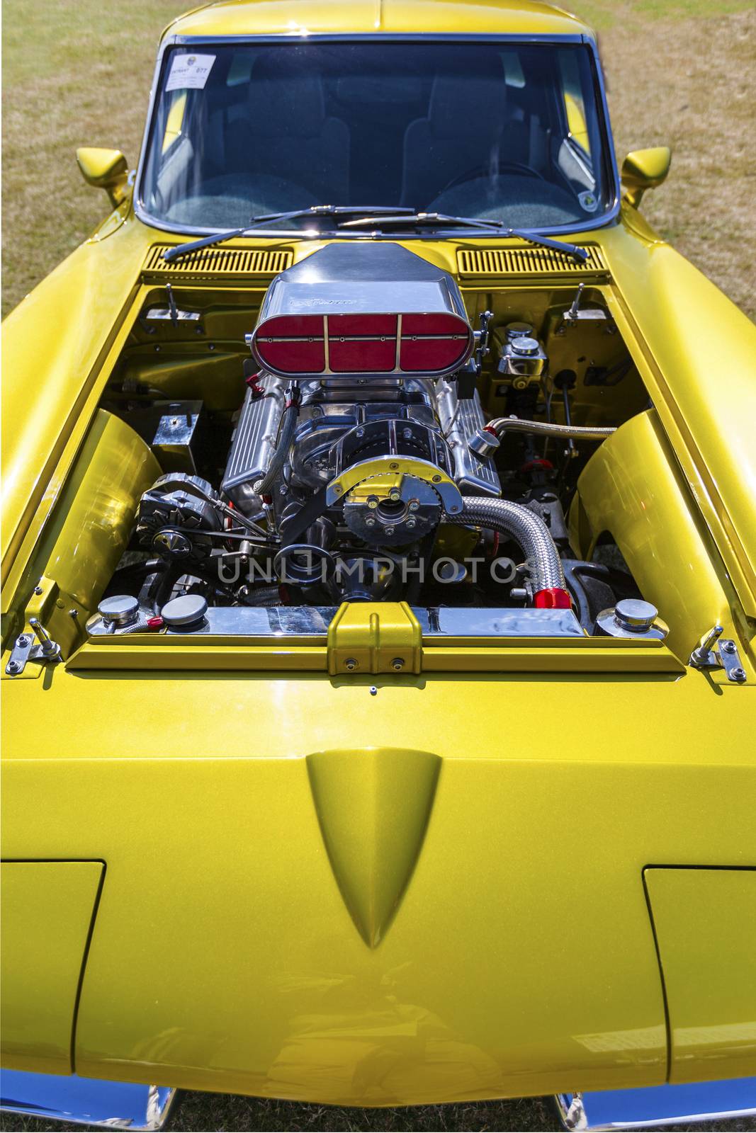 Yellow  Corvett with BIG Supercharger by Imagecom