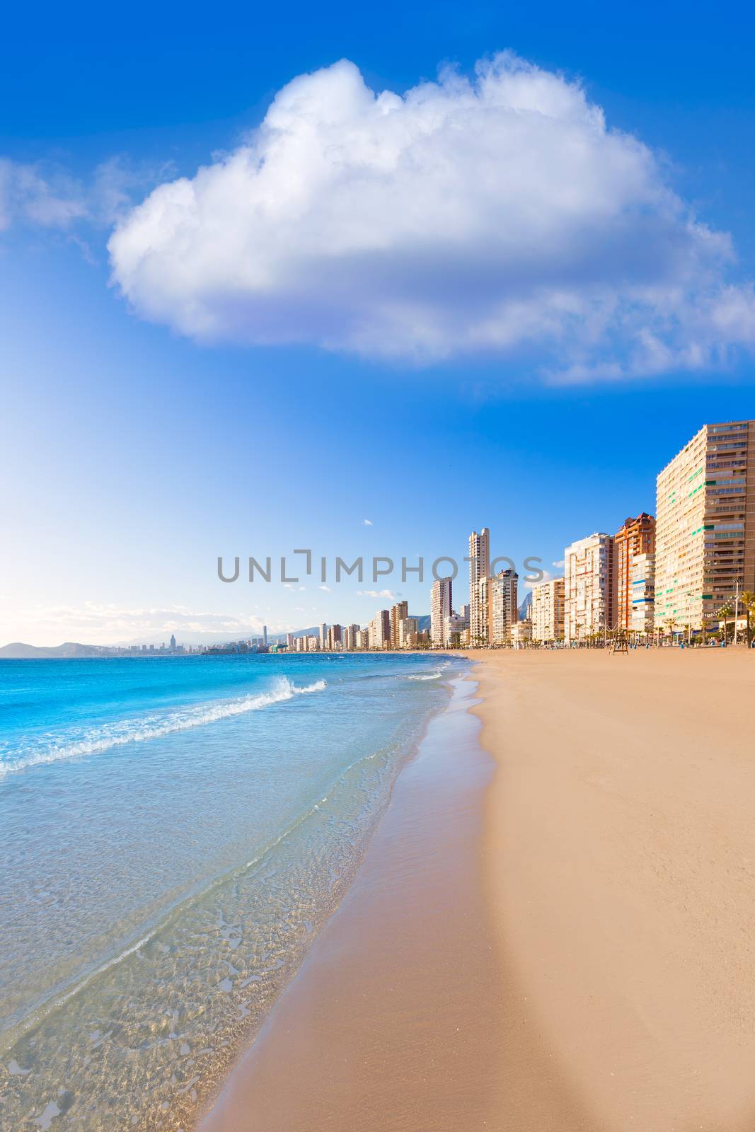 Benidorm Alicante beach in Mediterranean Spain by lunamarina