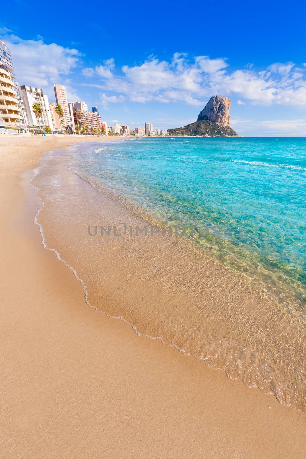 Calpe playa Arenal Bol beach near Penon Ifach Alicante by lunamarina