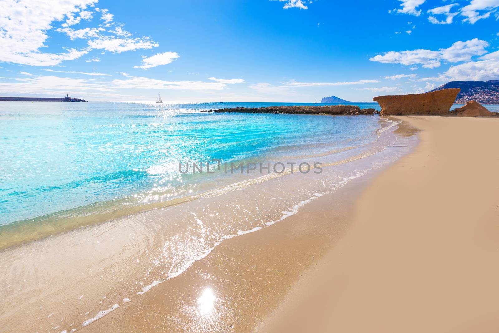 Calpe playa Cantal Roig beach near Penon Ifach Alicante by lunamarina