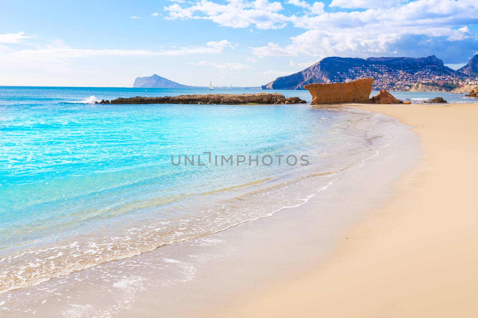 Calpe playa Cantal Roig beach near Penon Ifach Alicante by lunamarina