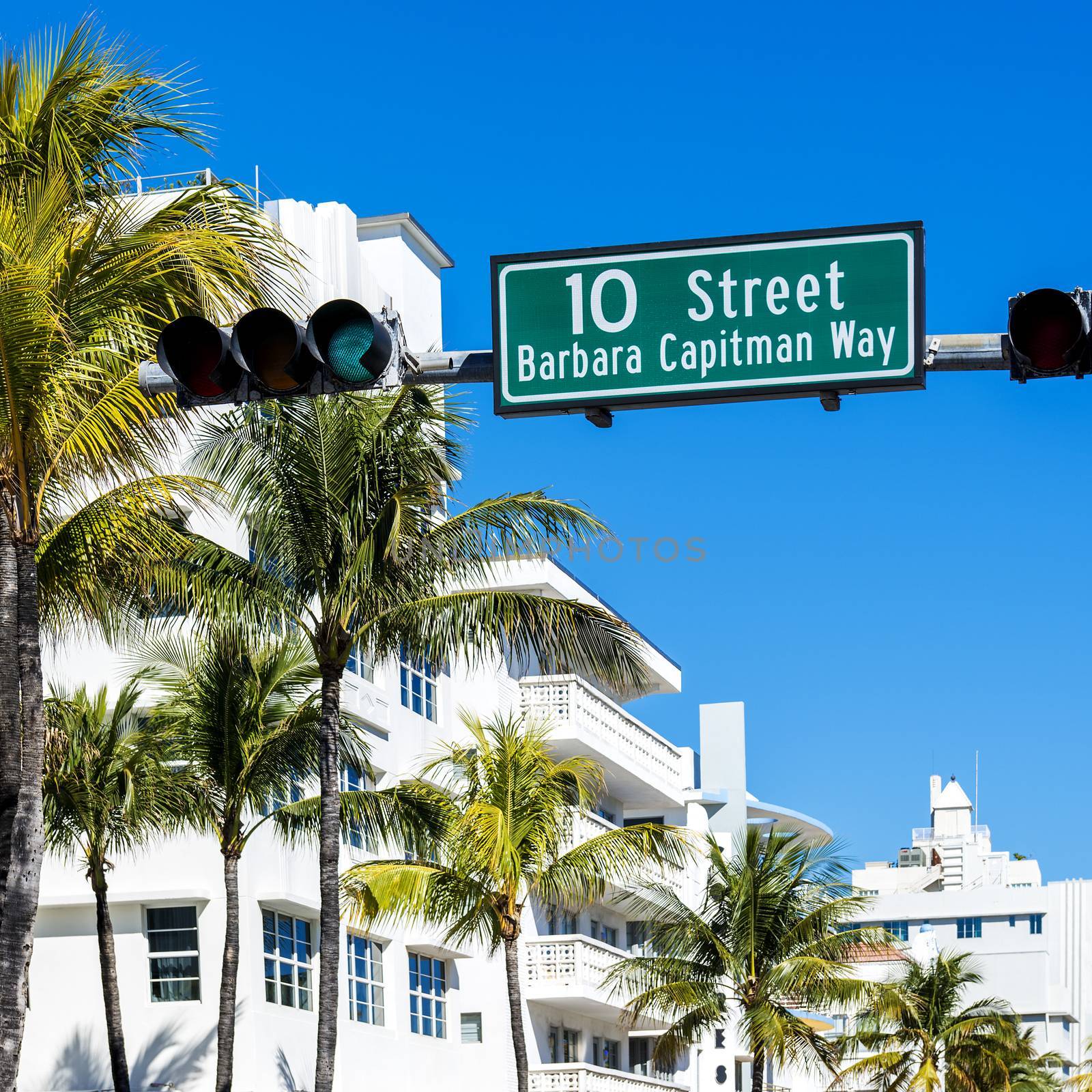 street sign of famous art deco district