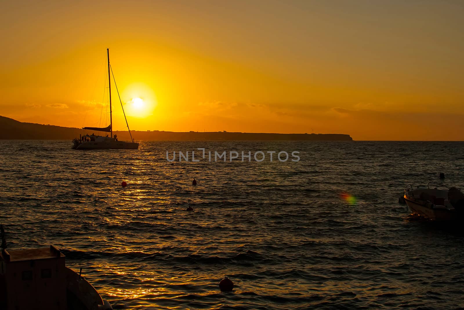 Oia Santorini Greece famous with romantic and beautiful sunsets