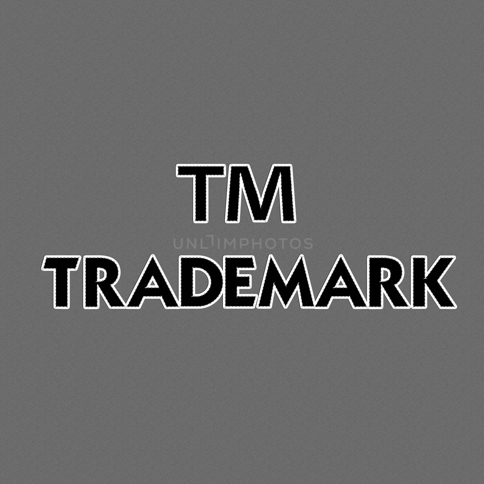 Copyright registered and trademark symbols isolated over white w by basketman23