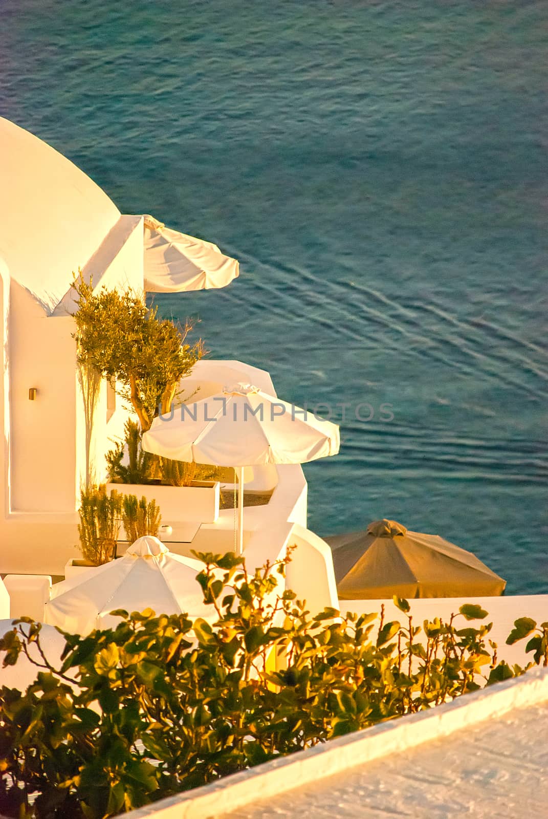 Oia Santorini Greece famous with romantic and beautiful sunsets