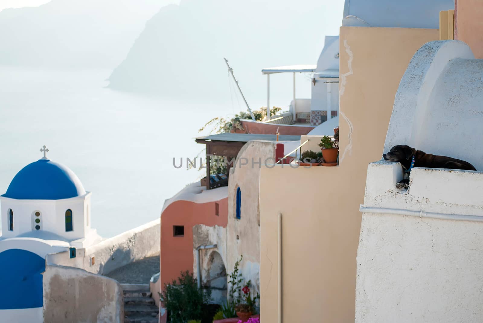 Oia Santorini Greece famous with romantic and beautiful sunsets