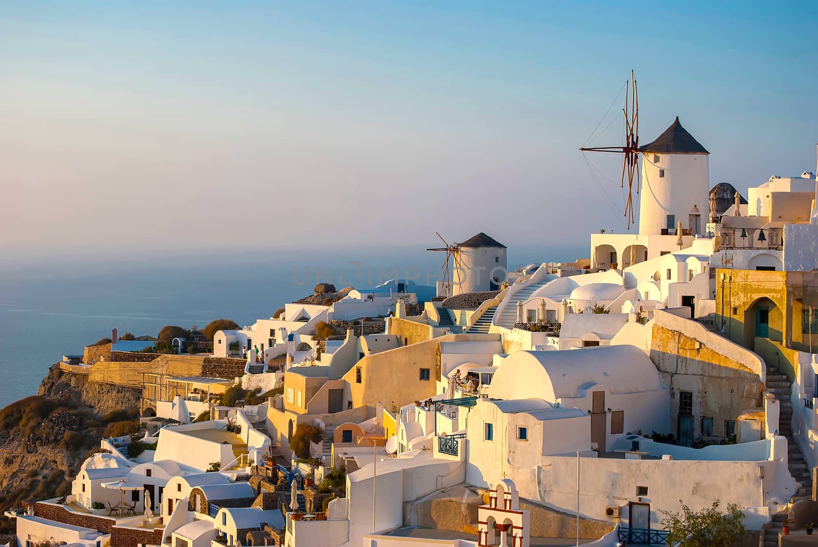 Oia Santorini Greece famous with romantic and beautiful sunsets