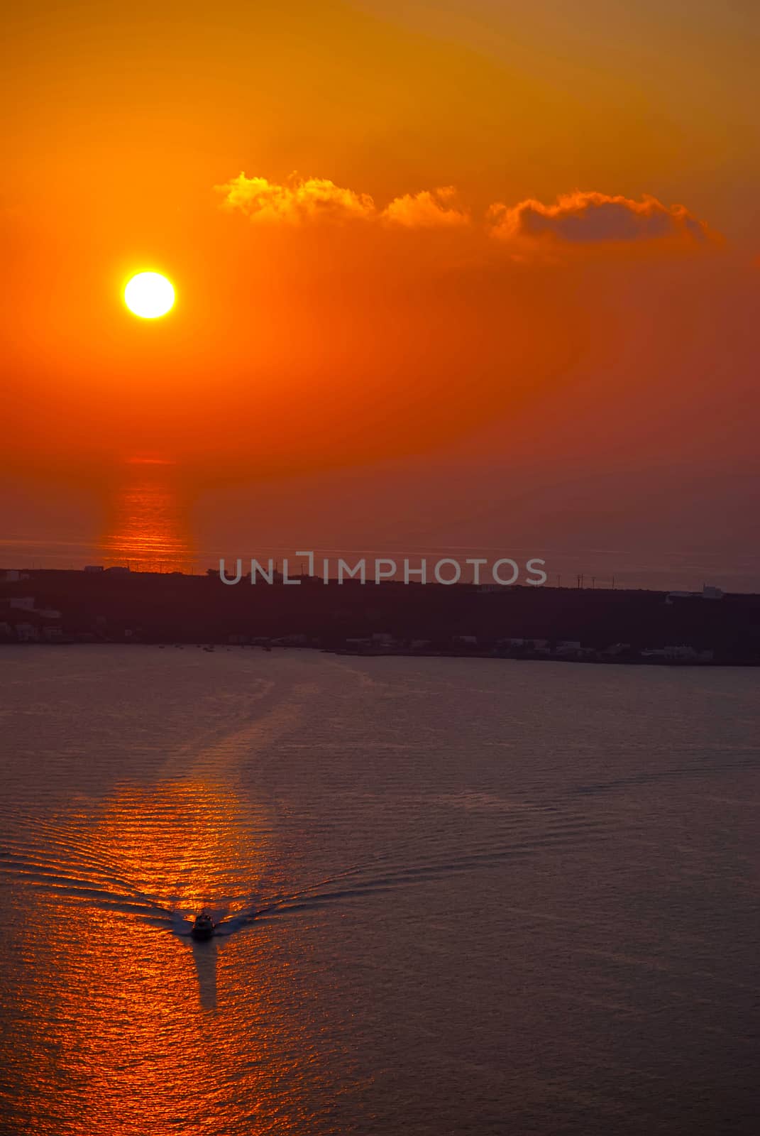 Oia Santorini Greece famous with romantic and beautiful sunsets