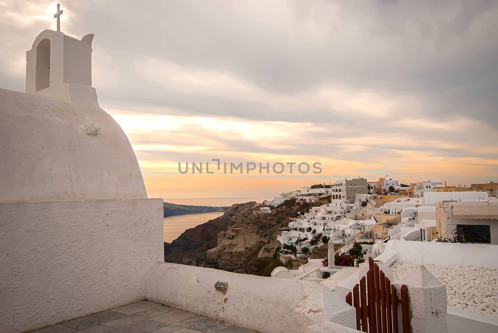 Oia Santorini Greece famous with romantic and beautiful sunsets