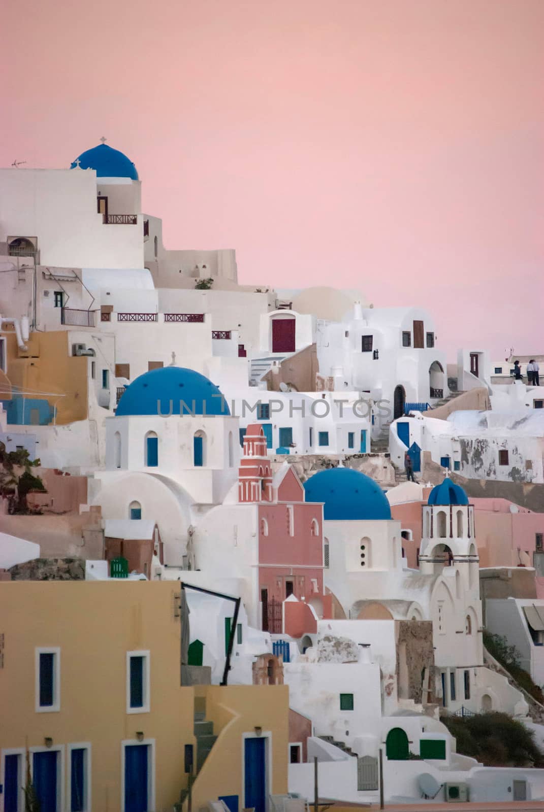 Oia Santorini Greece famous with romantic and beautiful sunsets