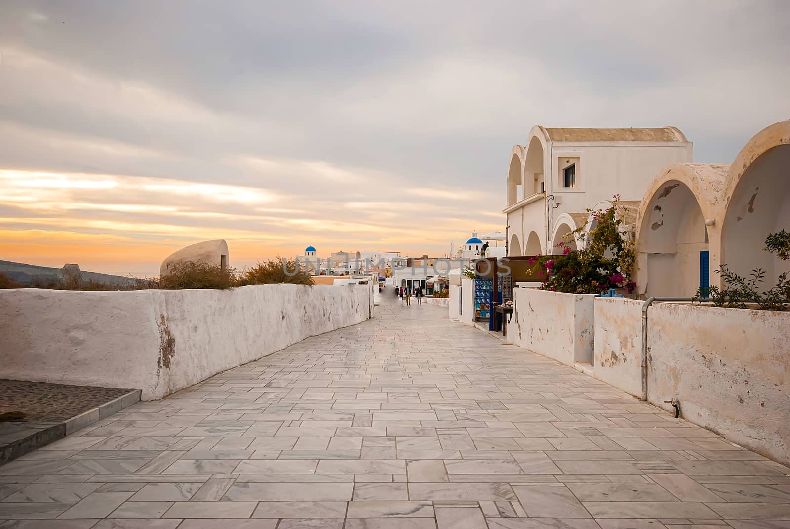 Oia Santorini Greece famous with romantic and beautiful sunsets