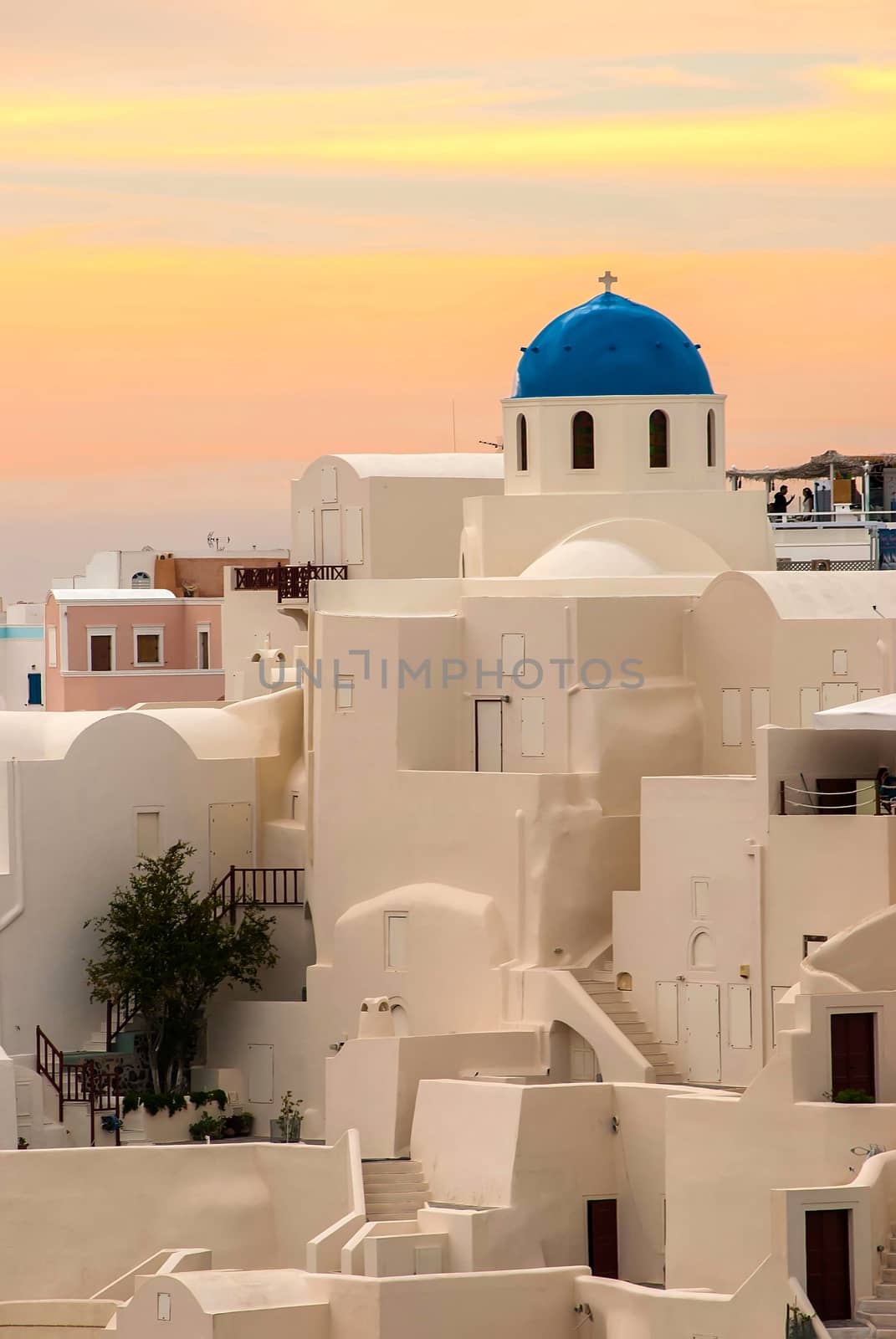 Oia Santorini Greece famous with romantic and beautiful sunsets