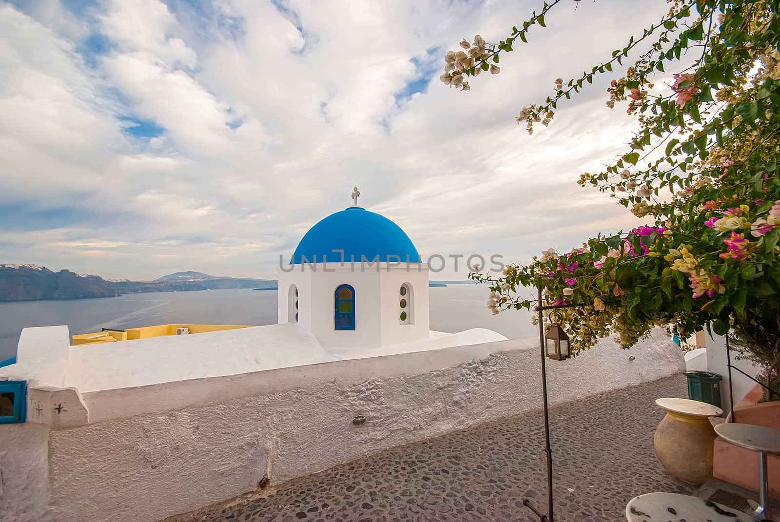 Oia Santorini Greece famous with romantic and beautiful sunsets