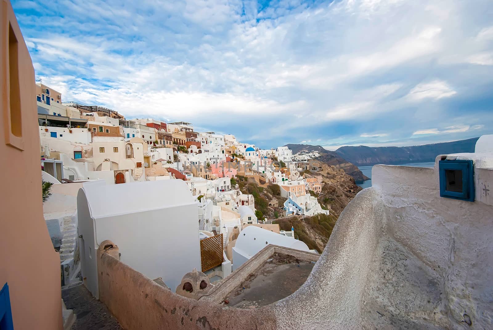 Oia Santorini Greece famous with romantic and beautiful sunsets