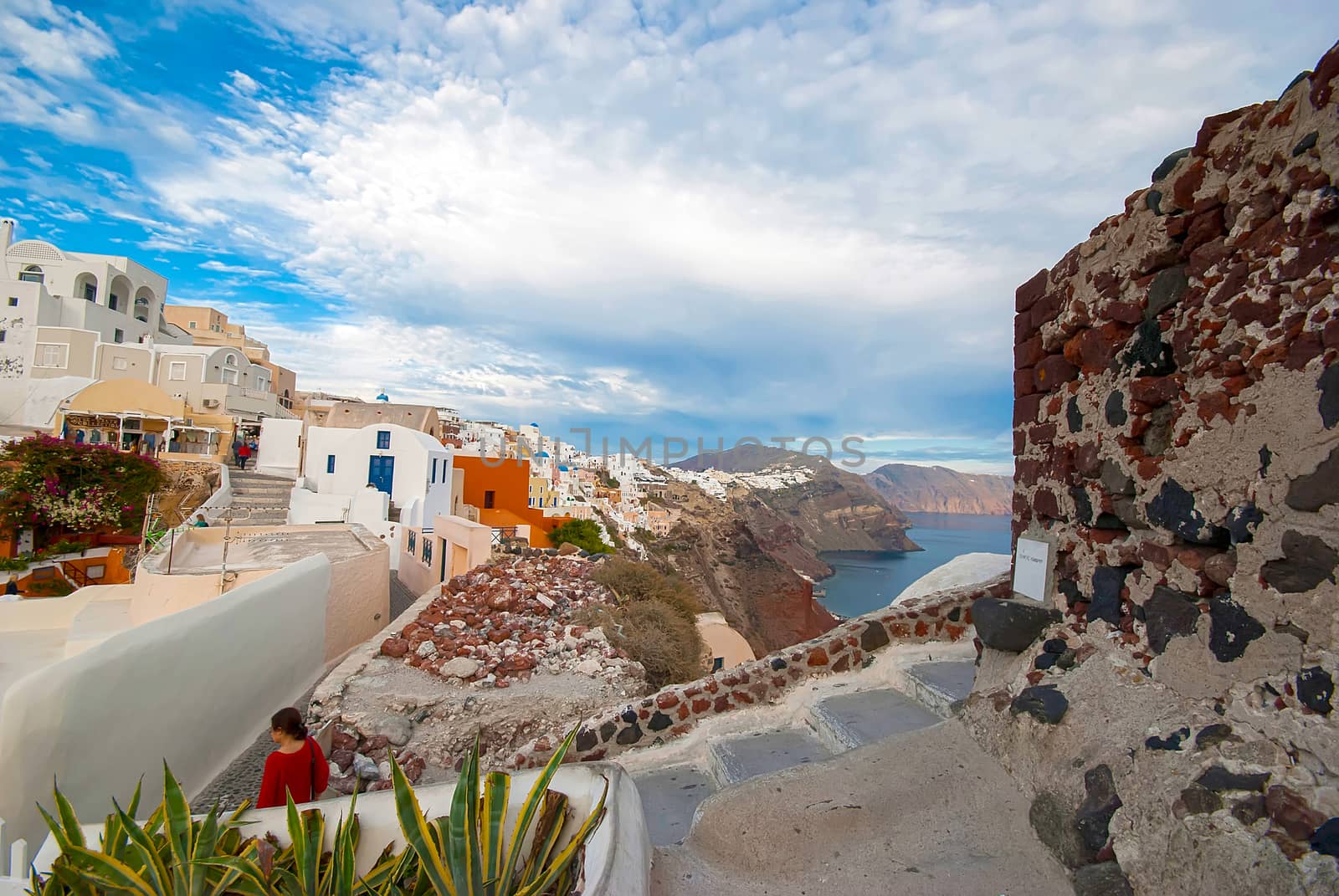 Oia Santorini Greece famous with romantic and beautiful sunsets