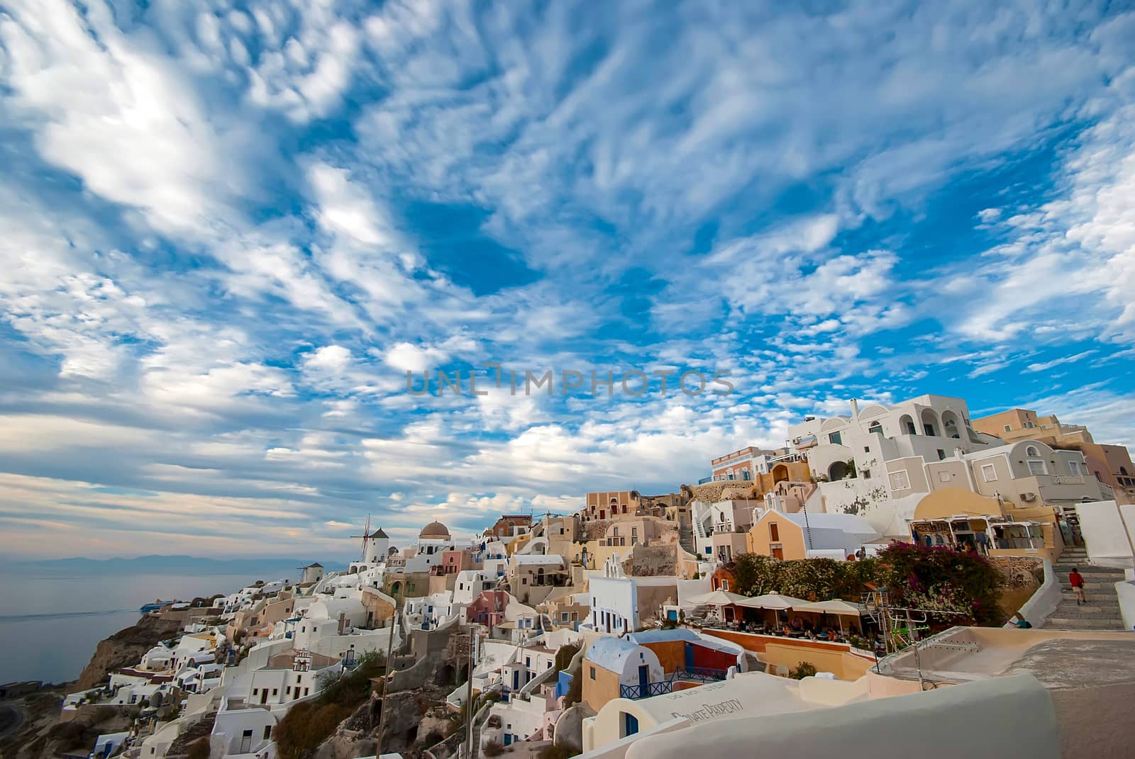 Oia Santorini Greece famous with romantic and beautiful sunsets