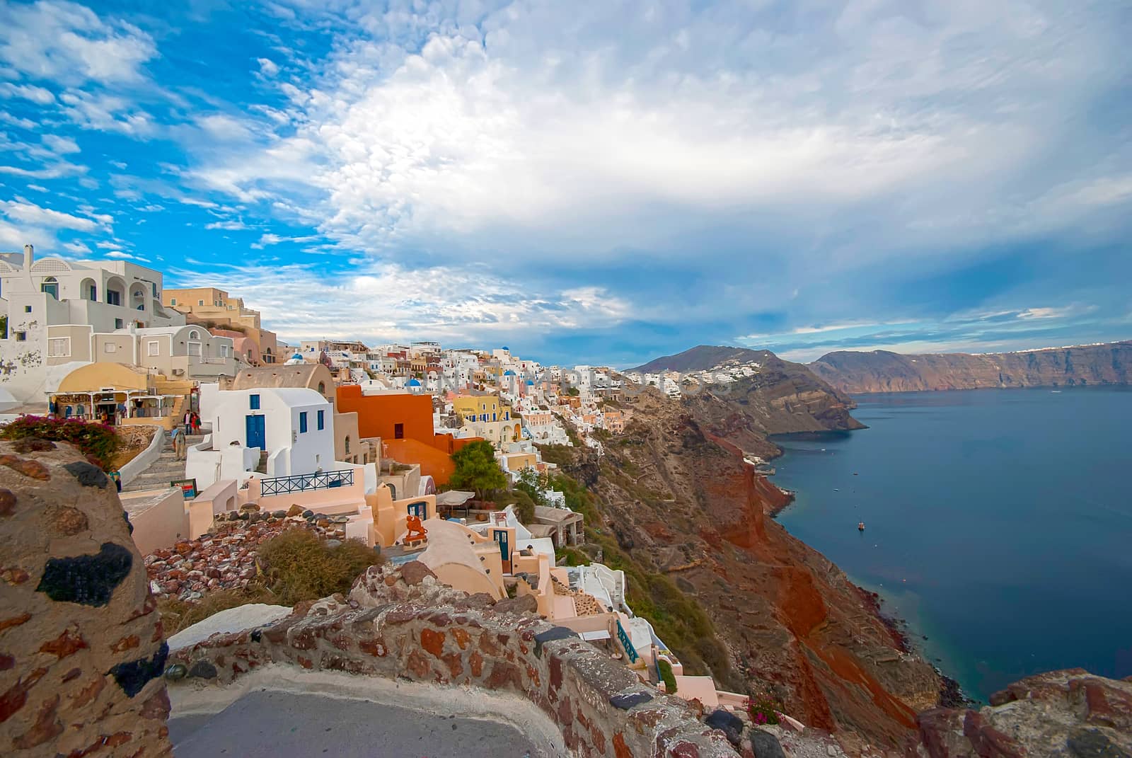 Oia Santorini Greece famous with romantic and beautiful sunsets