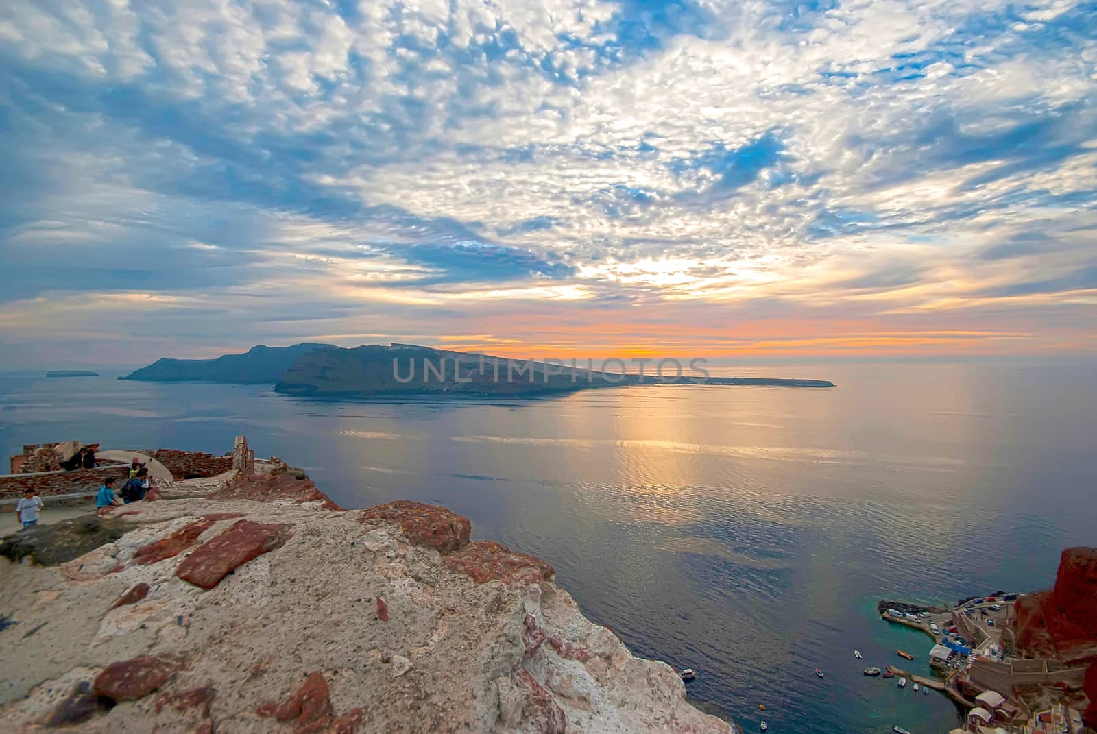 Oia Santorini Greece famous with romantic and beautiful sunsets