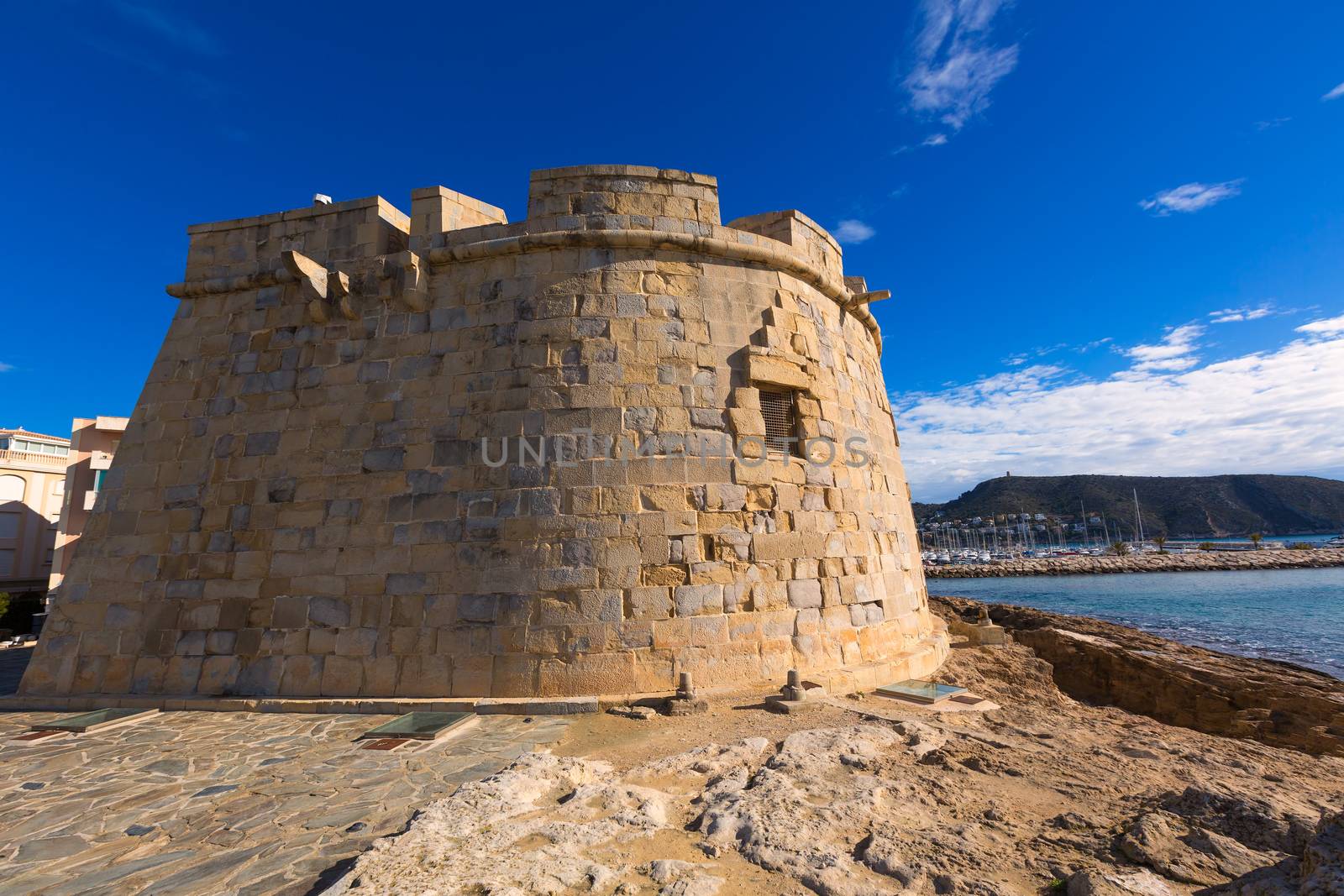 Moraira Castle in teulada beach at Mediterranean Alicante by lunamarina