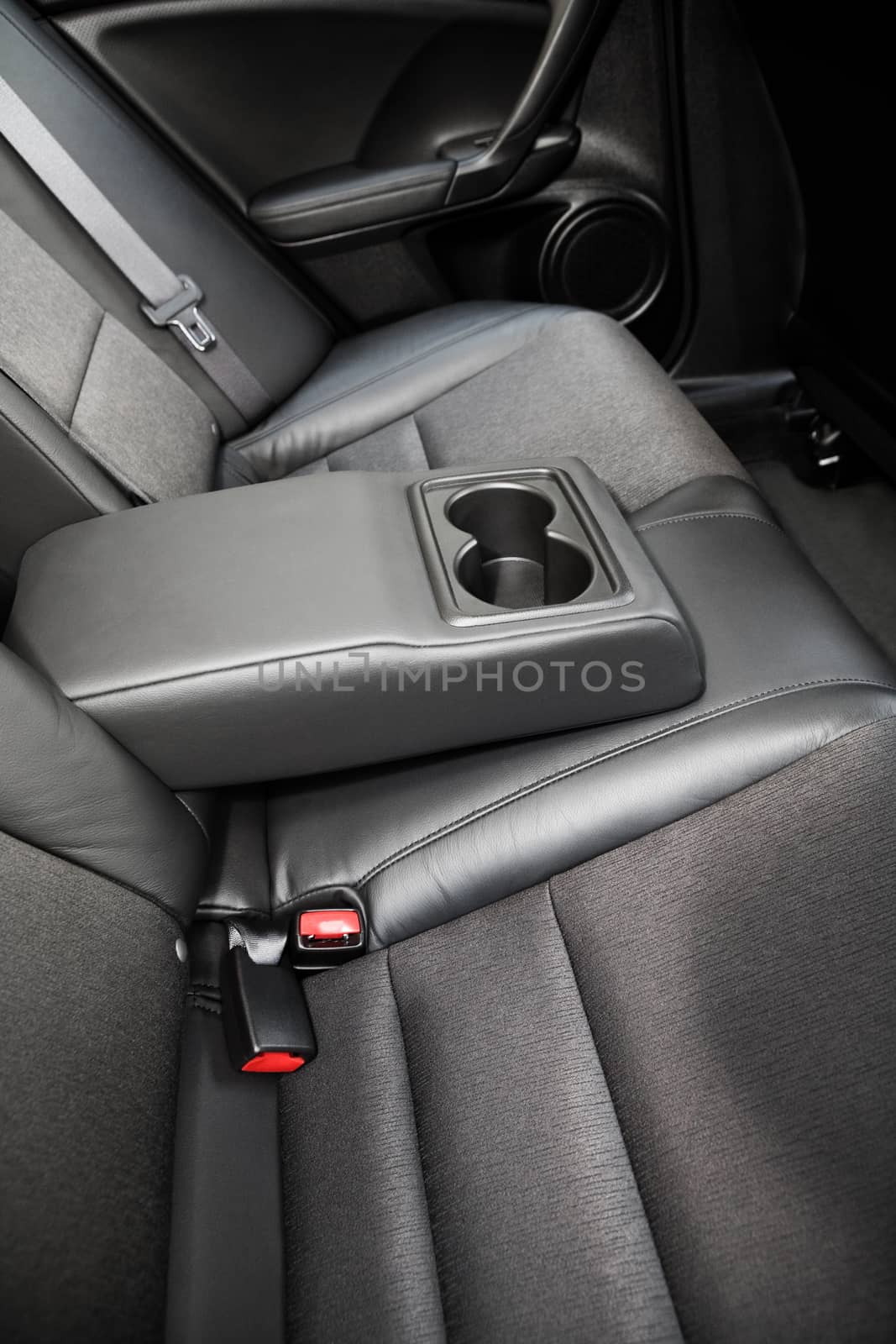 Beautiful leather interior of the modern car