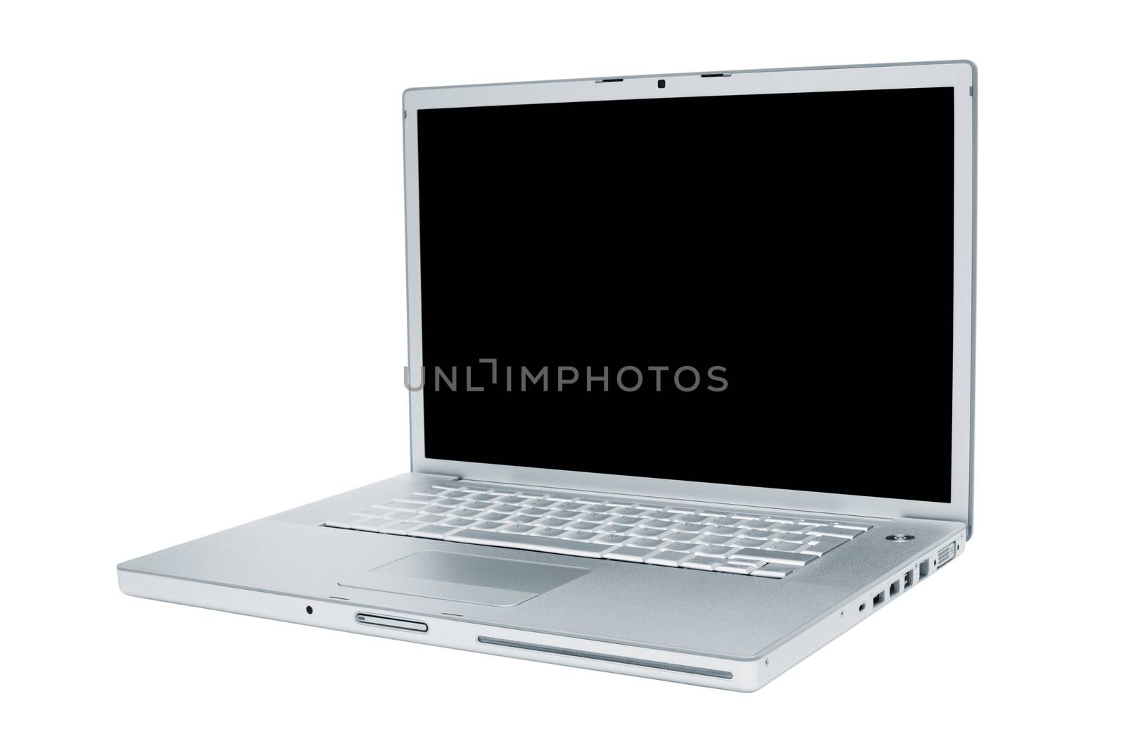 Modern and stylish laptop on a white background